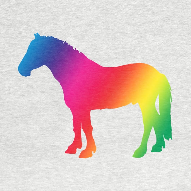 Horse rainbow silhouette by Shyflyer